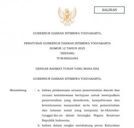 PERATURAN GUBERNUR DIY TENTANG TUWANGGANA